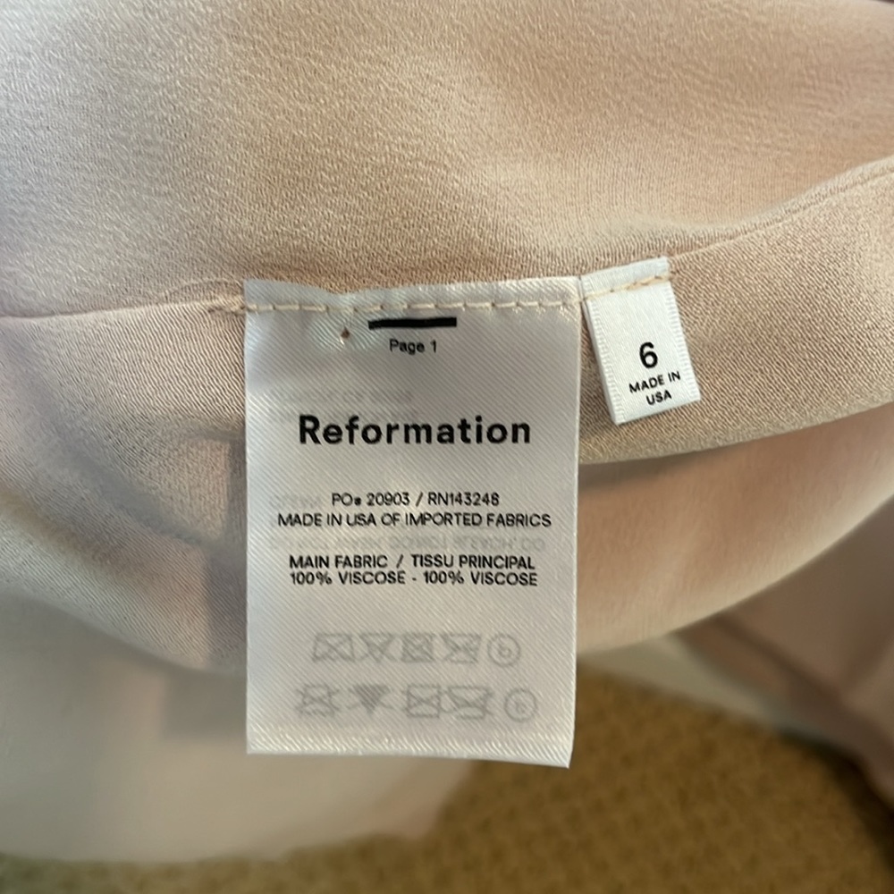 NWT Reformation Evelyn Dress Blush Pink Maxi Dress 6 - Picture 13 of 15